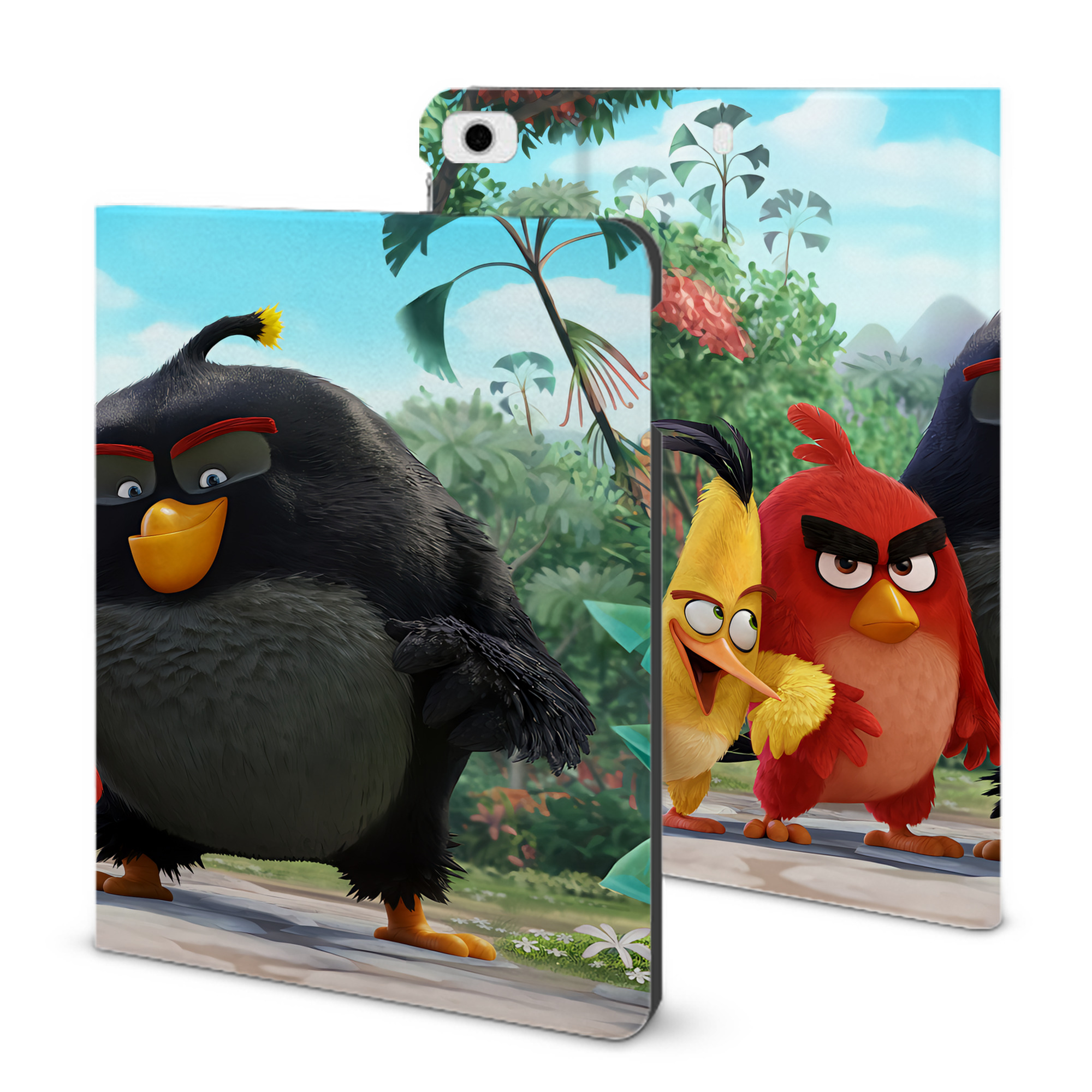 （画像用） Angry Birds アングリーバード IPad ケース ブック型 PUレザー TPU 耐衝撃 軽量 薄型 ペン収納なし 全面保護 IPad 各モデル対応